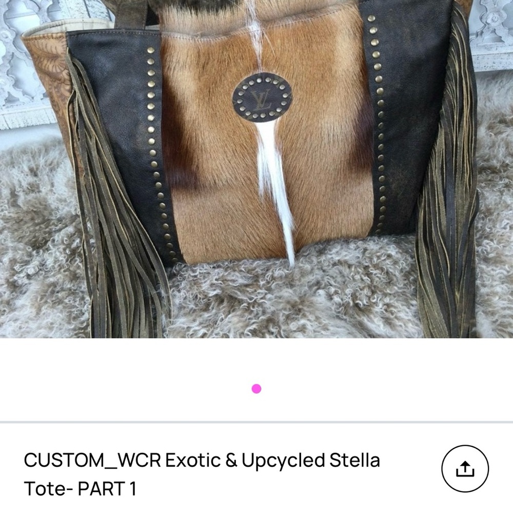 Exotic Upcycled Stella Tote with Fringe